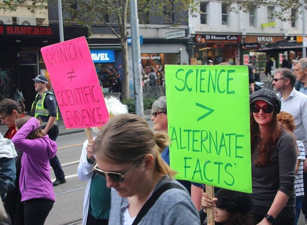 Can prebunking outpace fake news? Science Alternative Facts - Melbourne -March for Science on -Earth Day (2017) (combating Fake news)