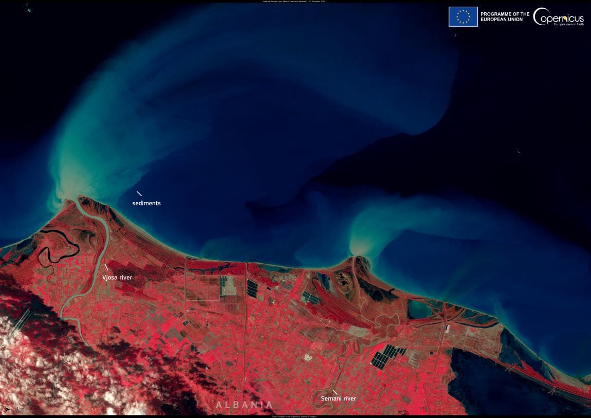 Image of the day: Sediment discharge in the Adriatic Sea