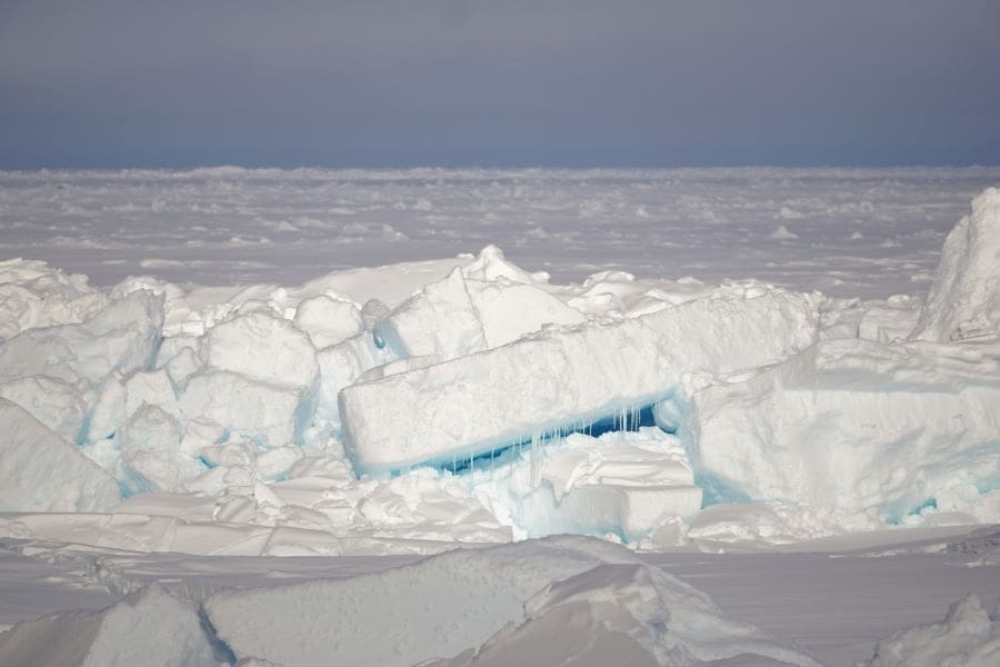 Pressure ridge in the Arctic Ocean