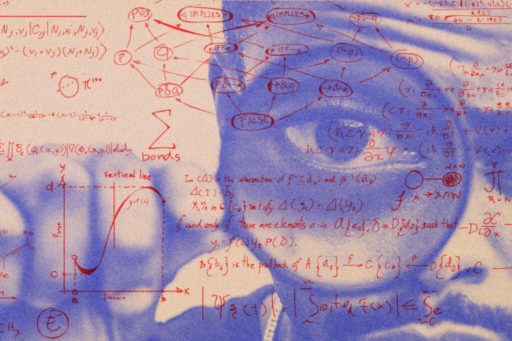 Mathematical approach reveals hidden patterns in climate change and extreme weather Man with magnifying glass checking a mathematic formula