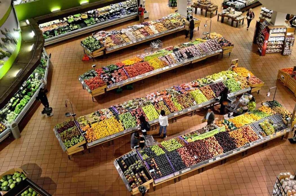 Image of a supermarket (v. food system)