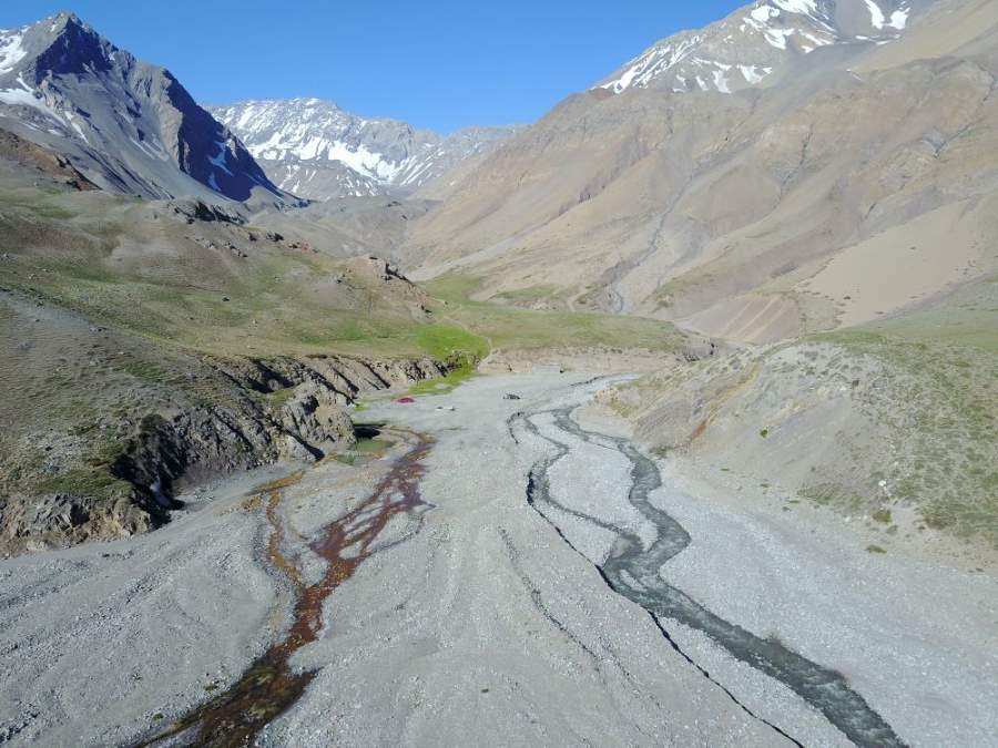 The Upper Rio Yeso catchment: a tributary to the Maipo River which serves the Chilean capital, Santiago. Chile, 2017 (megadroughts example)