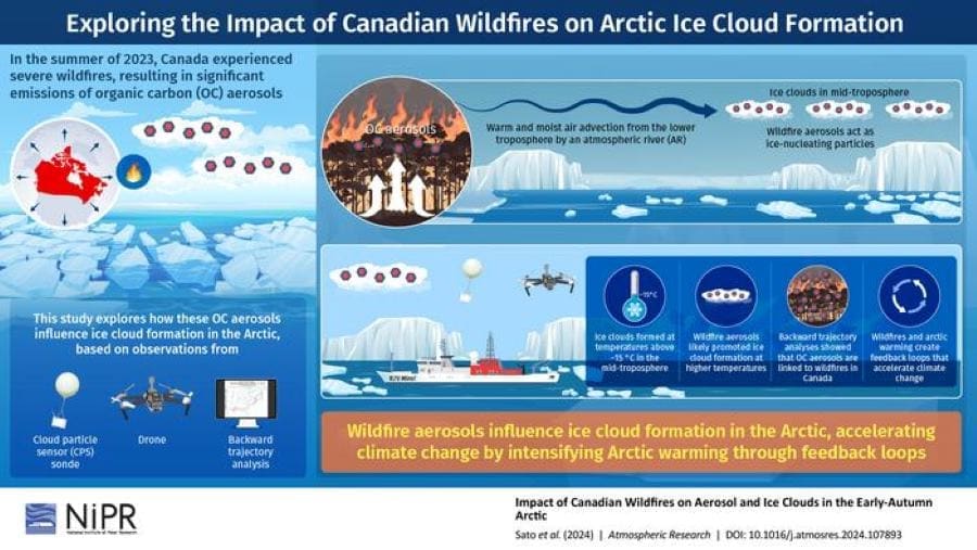 Image: The impact of wildfires in Canada on ice cloud formation in the Arctic