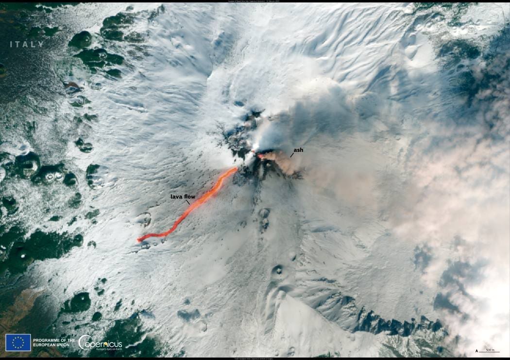Satellite image: Mount Etna, Italy