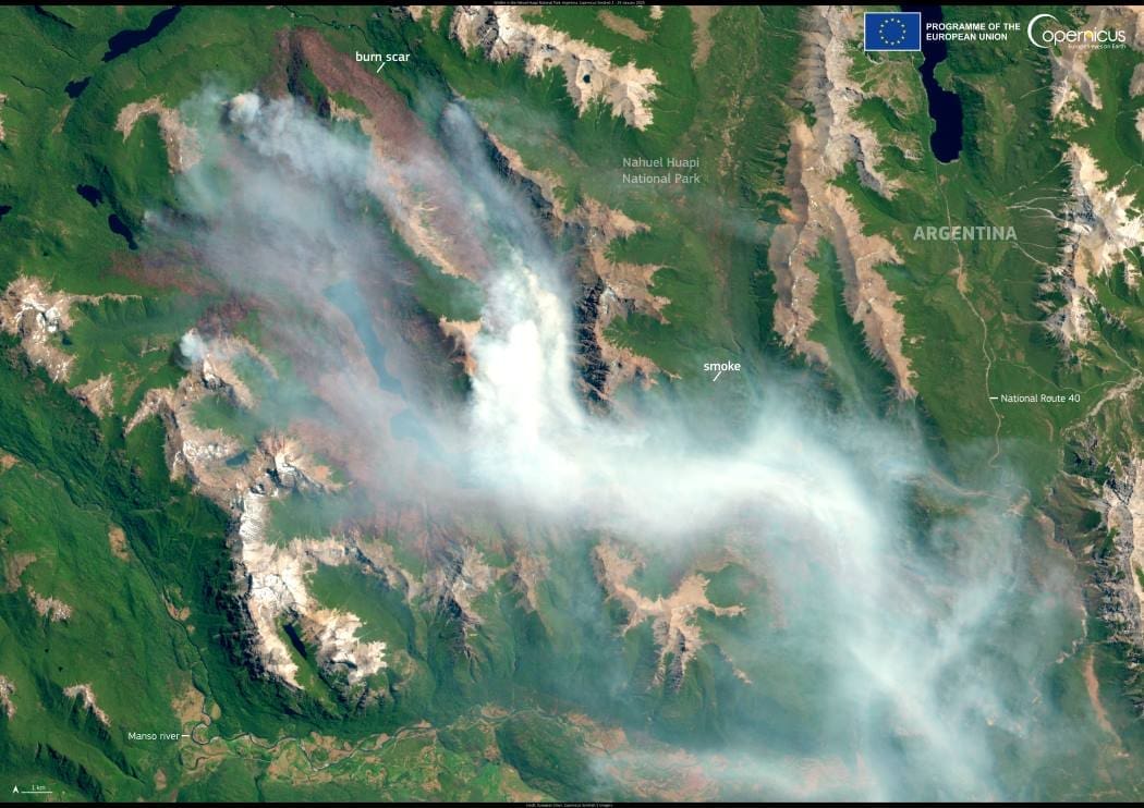 Image of the day: Wildfire in Nahuel Huapi National Park