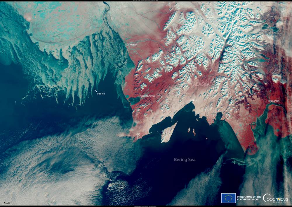 Image of the day: Global sea ice hits record winter low Satellite image: Alaska, USA