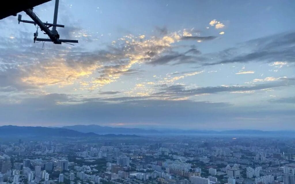 The overlooked role of new urban air particles in climate change Image from top of the Beijing Meteorological Tower