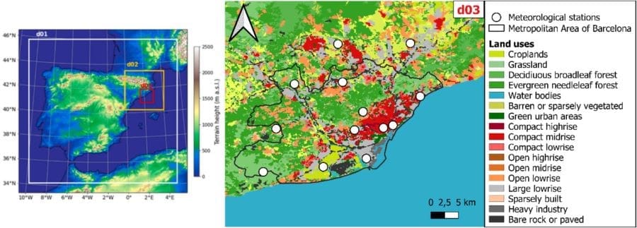 Image: map, study Barcelona (s. greening streets, health)