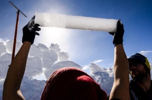 Image: Greenland ice core (s. climate, science)