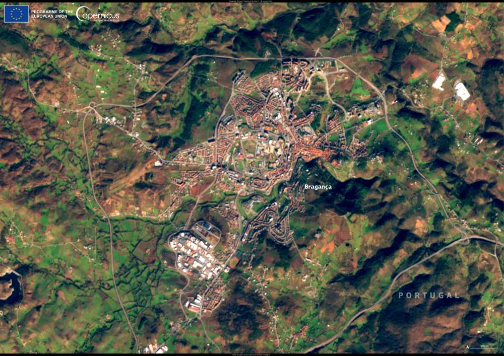 Satellite Image: Bragança, Portugal