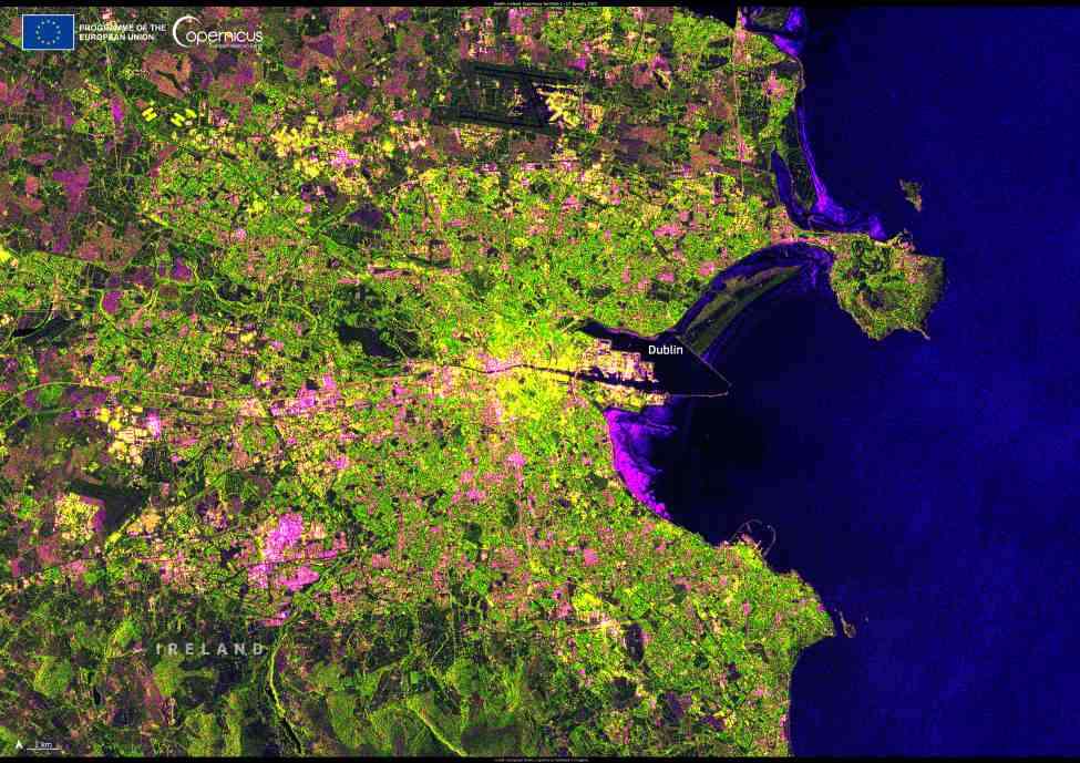 Satellite Image: Dublin, Ireland