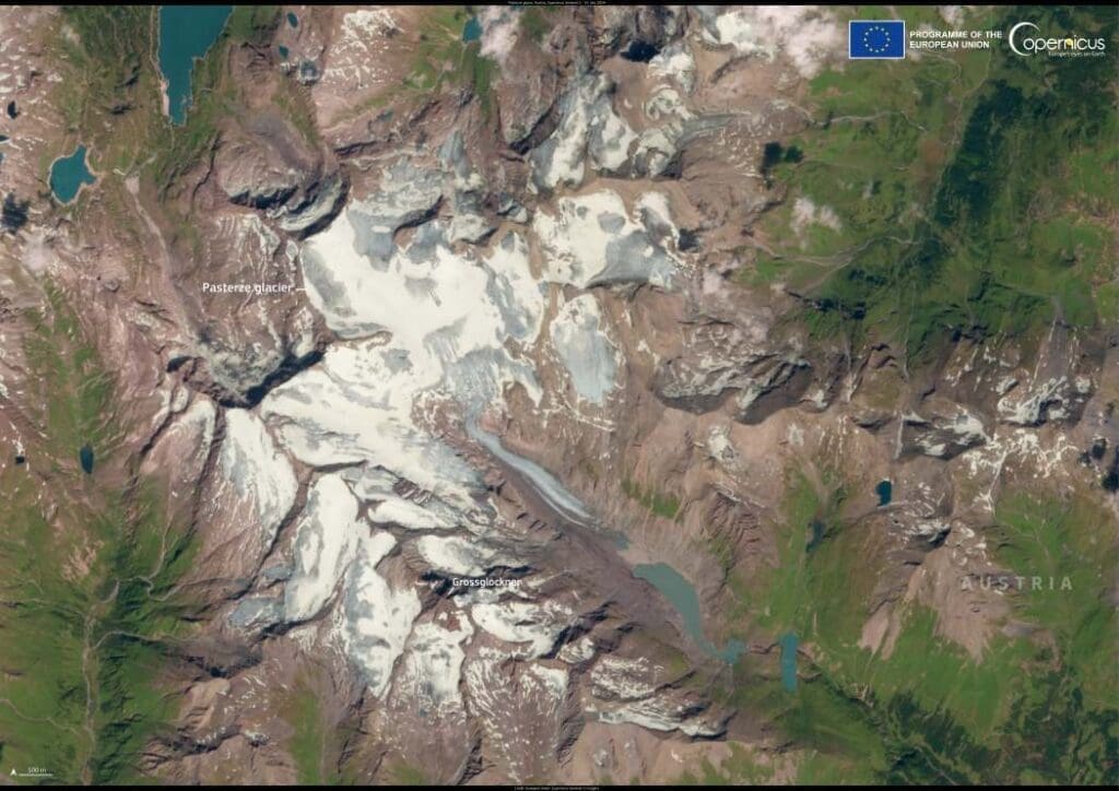 Satellite Image: The Pasterze Glacier, Austria