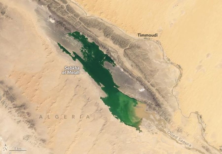 Climate Science Digest: March 19, 2025 Image: Rare Flooding of Sebkha el Melah: Atlantic Moisture Drives Unusual Precipitation in the Northwestern Sahara (September 2024)