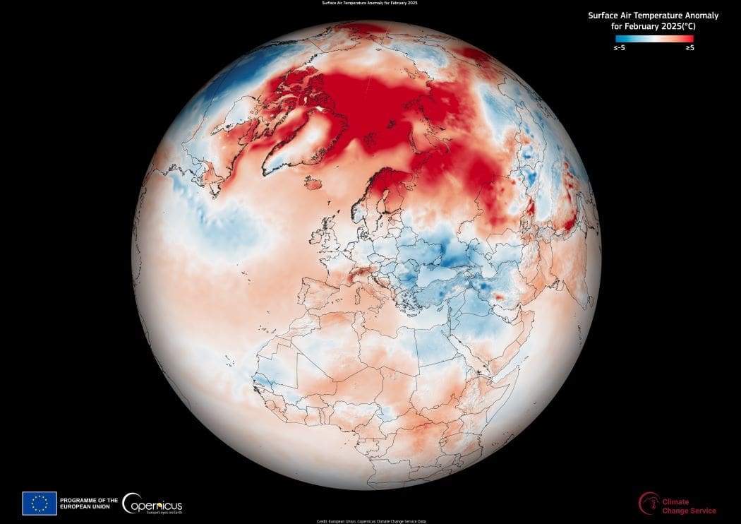 Image of the day: February 2025 was the third warmest on record