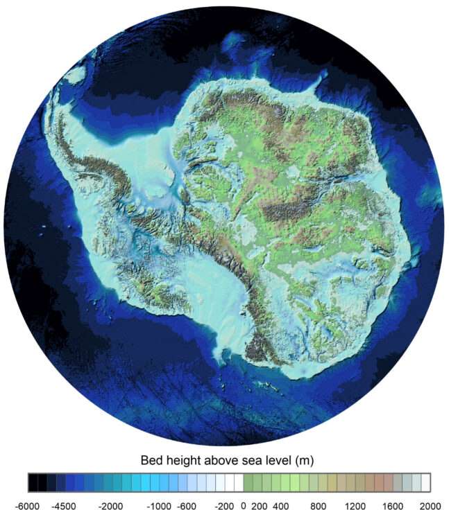 Image: Map of Antarctica (s. research, climate, science)
