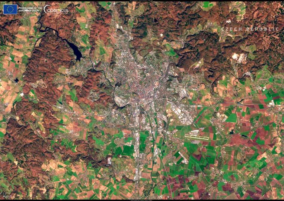 Satellite Image: Brno, Czech Republic