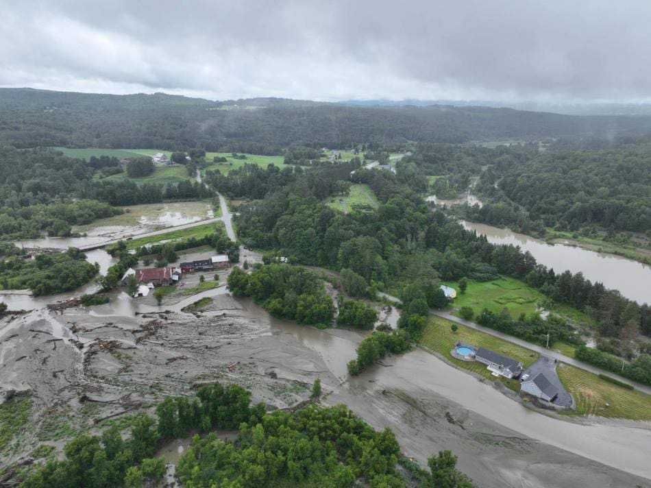 Mapping floodplain types to improve flood prediction and resilience Aerial Image: East Montpelier in July of 2024