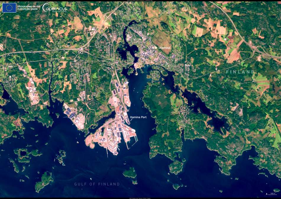 Satellite Image: Hamina Port, Finland