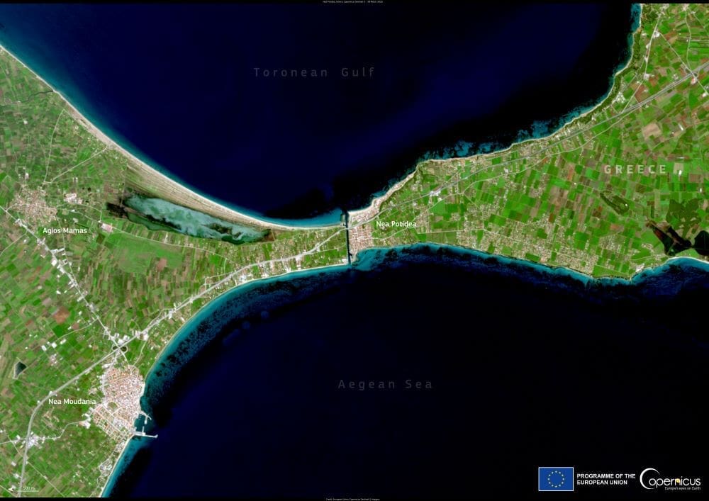 Satellite Image: Nea Potidea, Greece