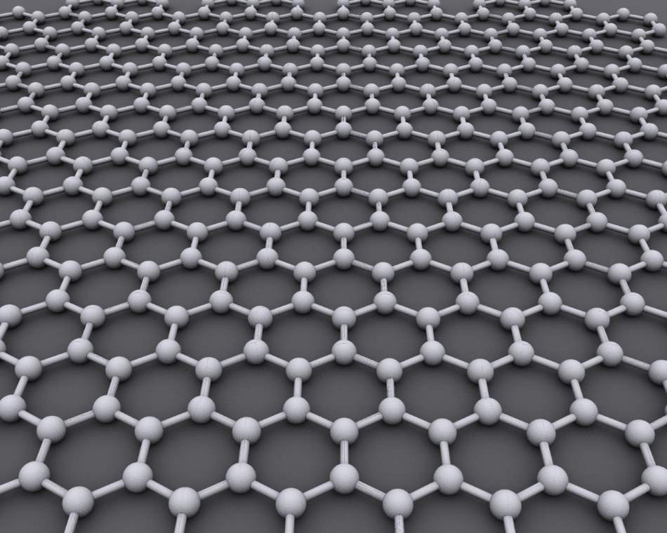 Image: The ideal crystalline structure of graphene is a hexagonal grid