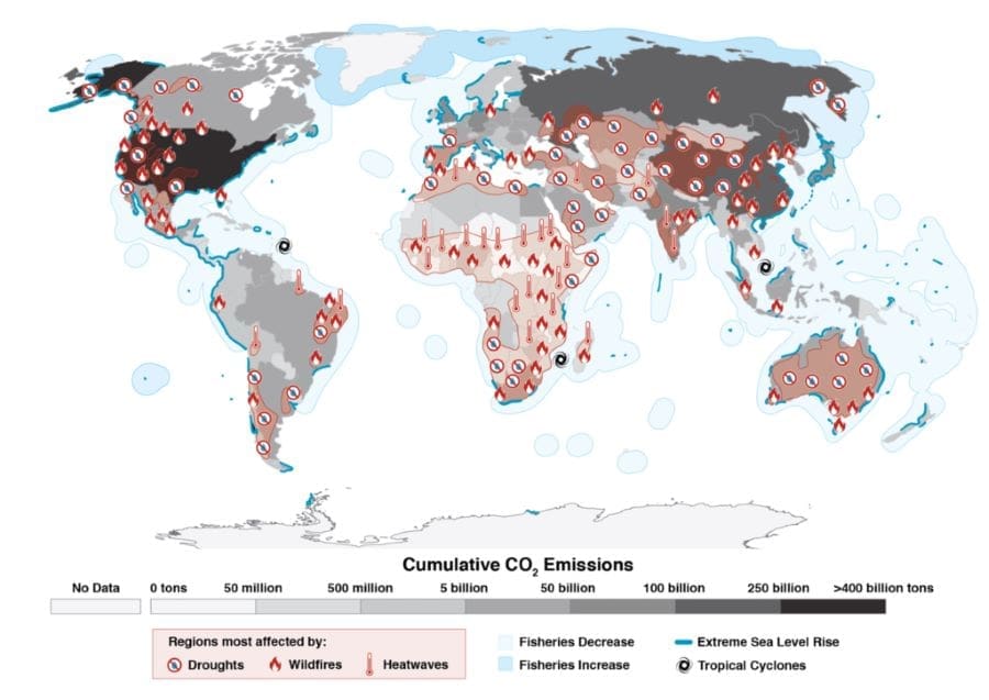Image: Cumulative CO2 emissions (s. climate, economics and justice)