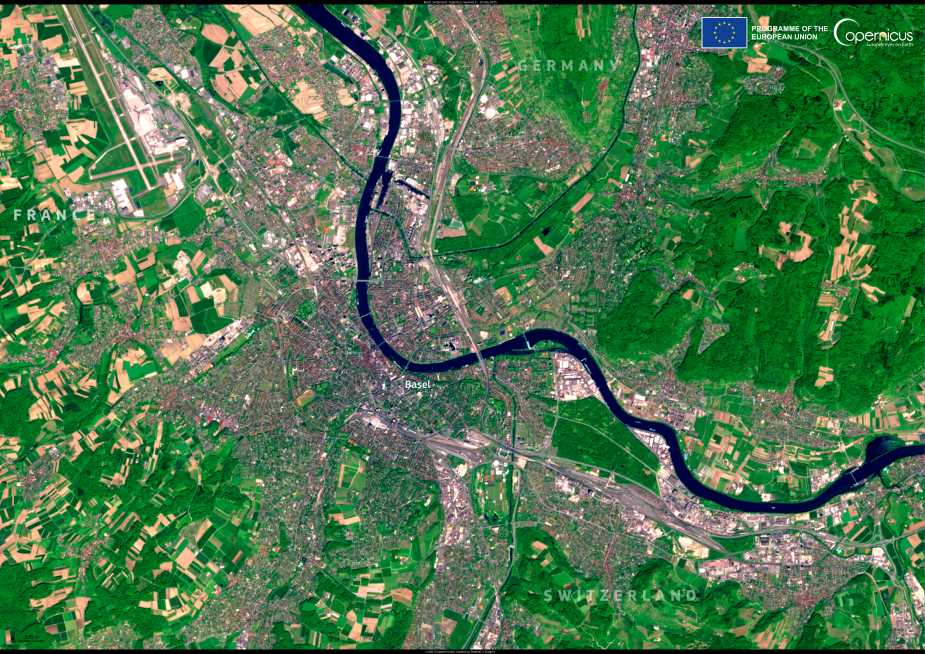 Image of the day: Basel - where borders meet Satellite Image: Basel, Switzerland