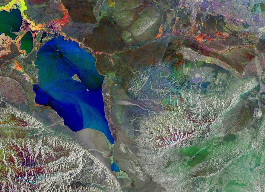 Image of the day: Colour-shifting landscape of Kazakhstan’s Lake Alakol Satellite Image: Lake Alakol, Kazakhstan
