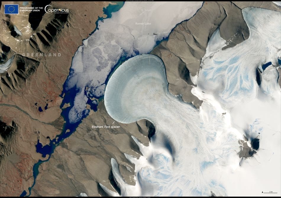 Satellite Image: Elephant Foot Glacier, Greenland