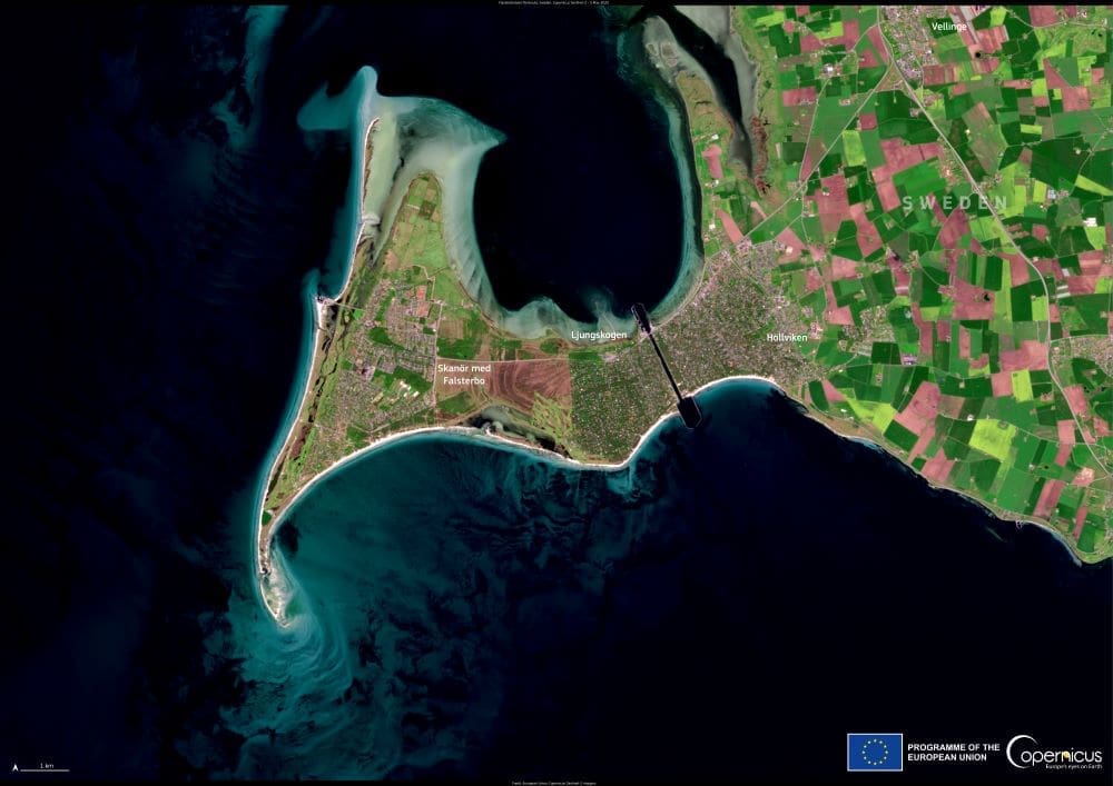 Satellite Image: Falsterbonäset peninsula, Sweden