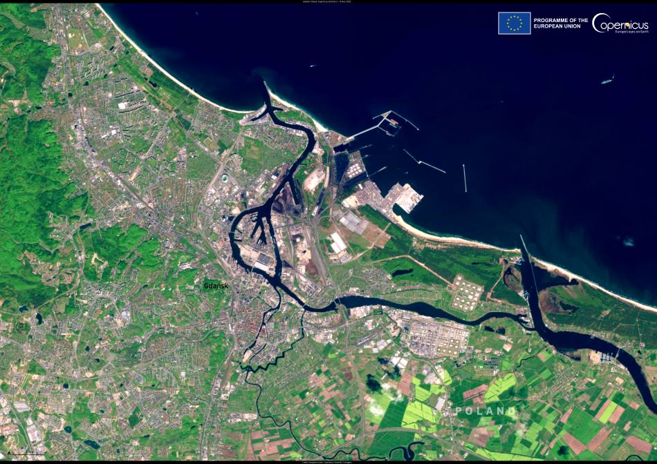 Satellite Image: Gdańsk, Poland (s. EU Space Days)