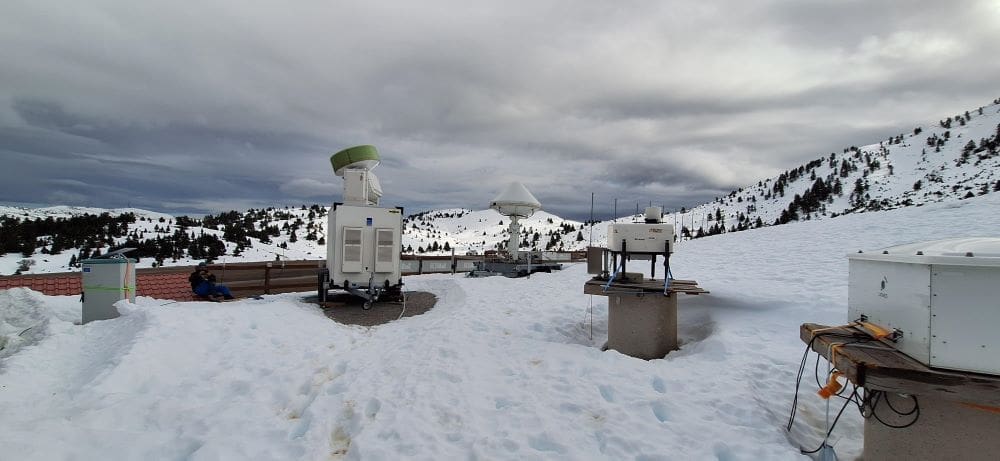 Image: Some measuring instruments at Mount Chelmós