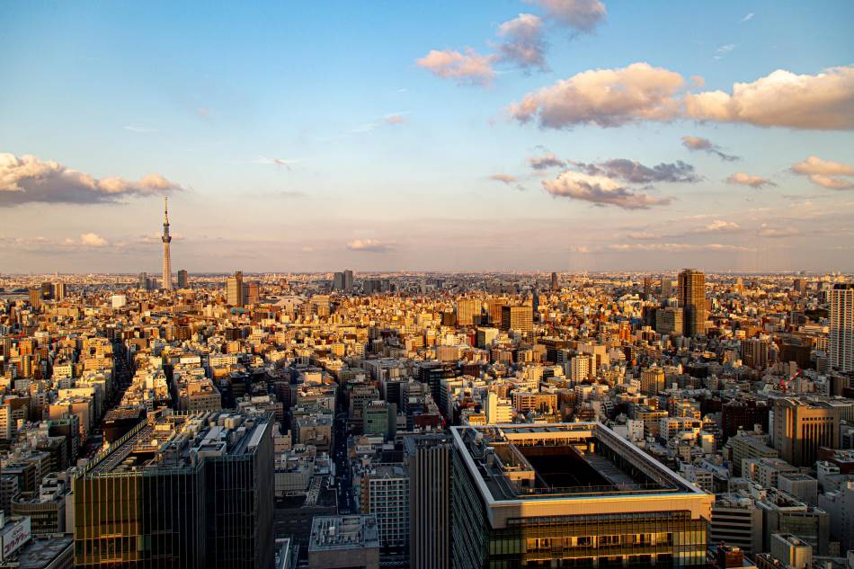 Image: Tokyo cityscape with Skytree at sunset