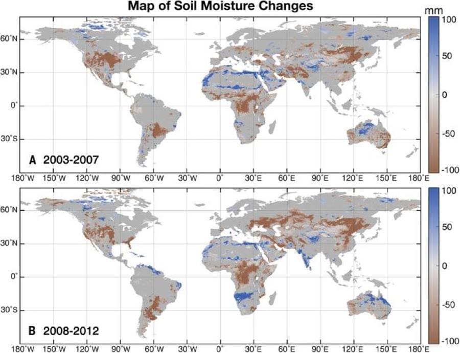 Image: PolyU research reveals sharp depletion in soil moisture, driving land water to flow into the oceans and contributing to a rise in sea levels