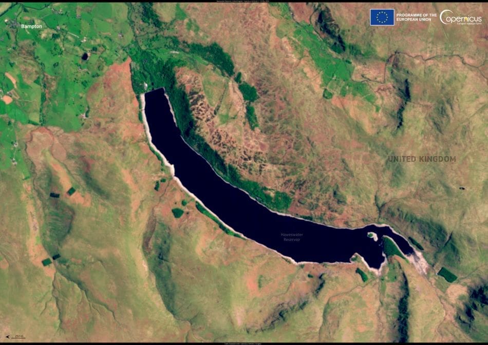 Satellite Image: The Haweswater Reservoir, United Kingdom