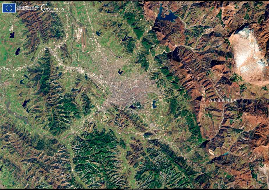 Satellite Image: Tirana, Albania