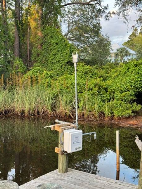 Storm ready: FAU Sensing Institute’s weather network delivers real-time forecasting Image: A weather and water level station in a canal in Florida