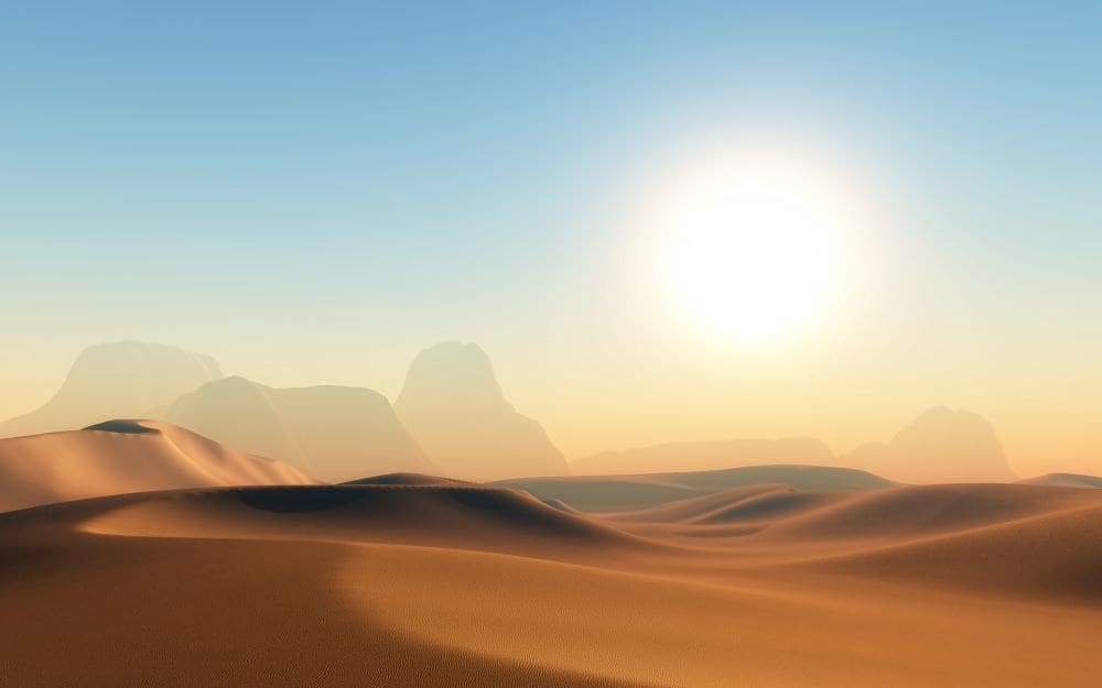 Image: Desert with shadows