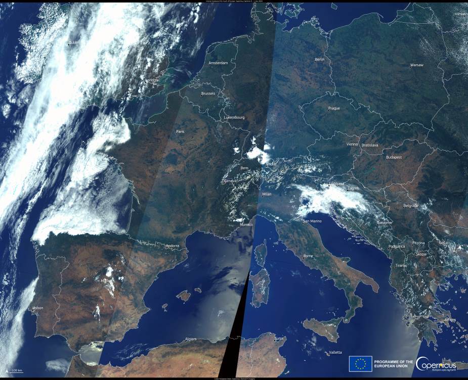 Satellite Image: Europe (s heatwave, climate)