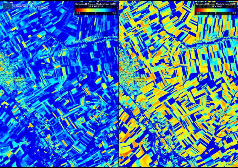 Image of the day: Soil dries out in northern France