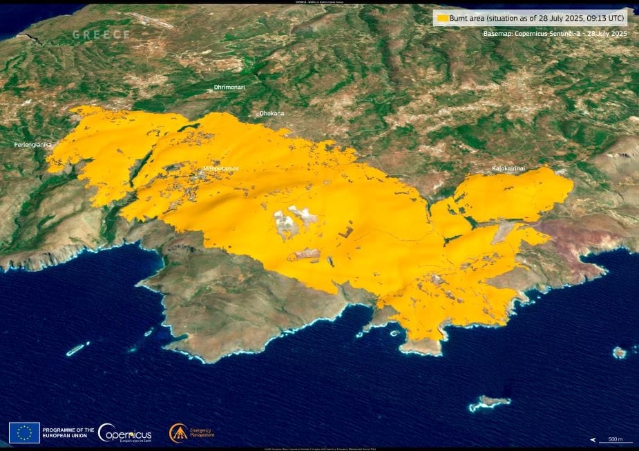 Satellite Image: Kythira, Greece