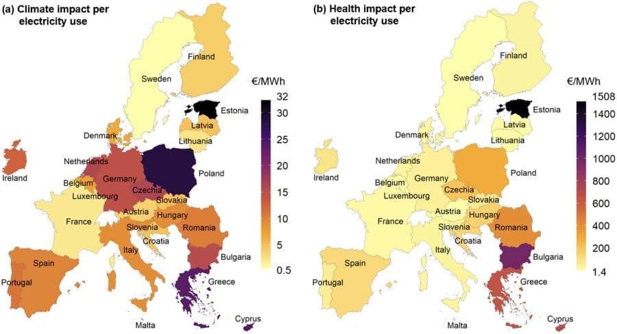 Image: Infographic, EU map (s. Energy efficiency, health benefits, climate)