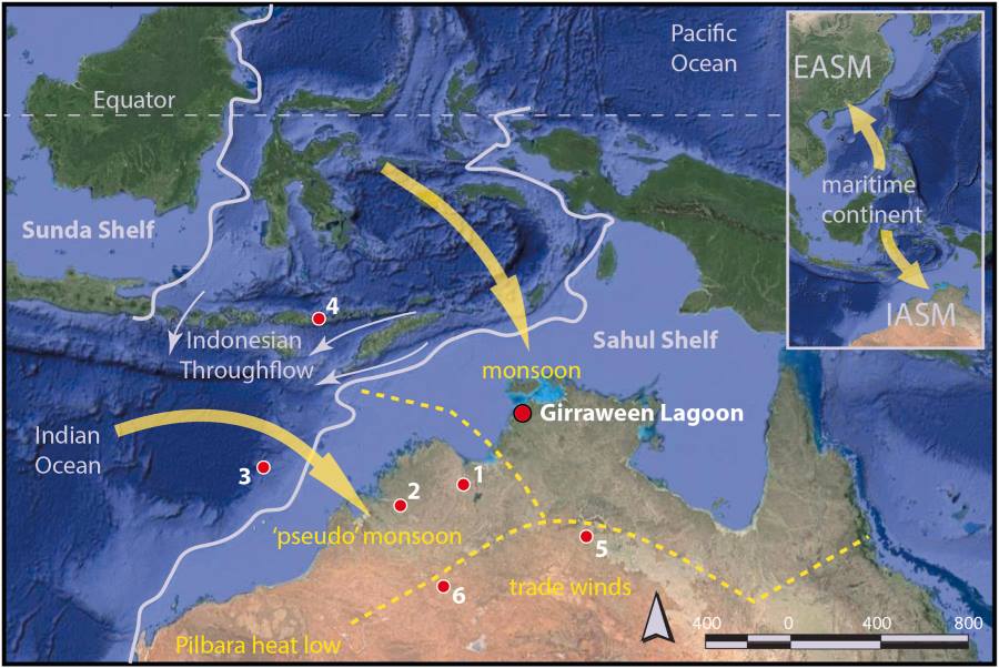 Image: Location of Girraween Lagoon in monsoonal north Australia