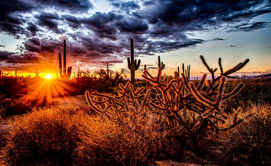Image: Arizona Sunset (s. science, climate, Muser)