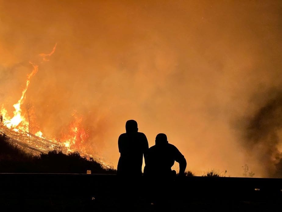Climate Science Digest: July 11, 2025 Image: Silhouettes of people near a forest fire