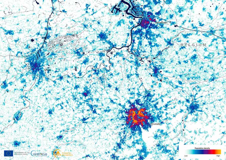 Image of the day: Mapping Belgium’s population Image: Northern Belgium (s. population dynamics)