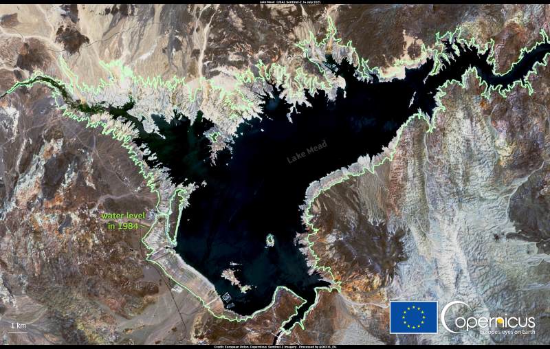 Satellite Image: Lake Mead, United States 