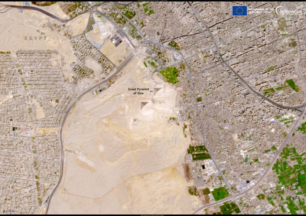 Image of the day: The Giza Plateau Satellite Image: The Giza Plateau, Egypt