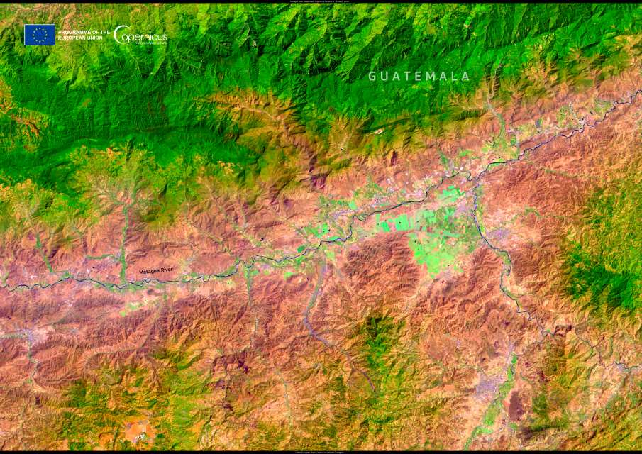 Image of the day: The fertile valley of the Motagua River Satellite Image: Motagua River, Guatemala