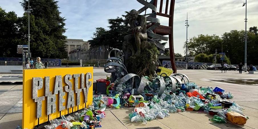 UN Plastics Treaty: Will the negotiations in Geneva finally achieve a breakthrough? Image: Plastic Treaty art
