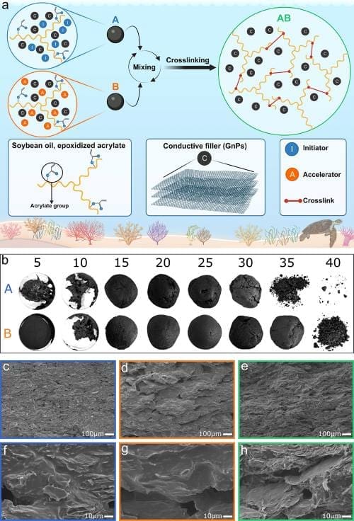 Image: A schematic of the raw ingredients of the bicomponent conductive paste